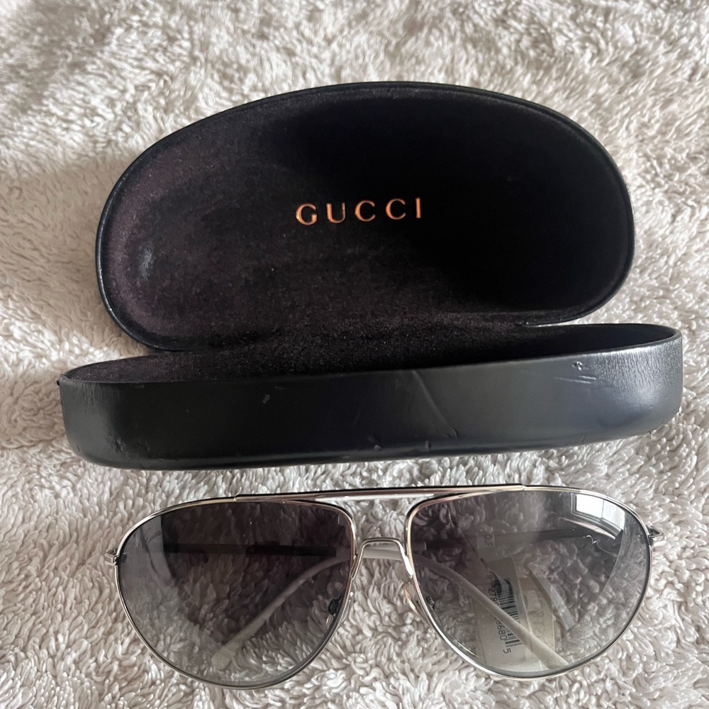 Gucci Silver Sunglasses- GG 1864 S Niulf 65-12 125